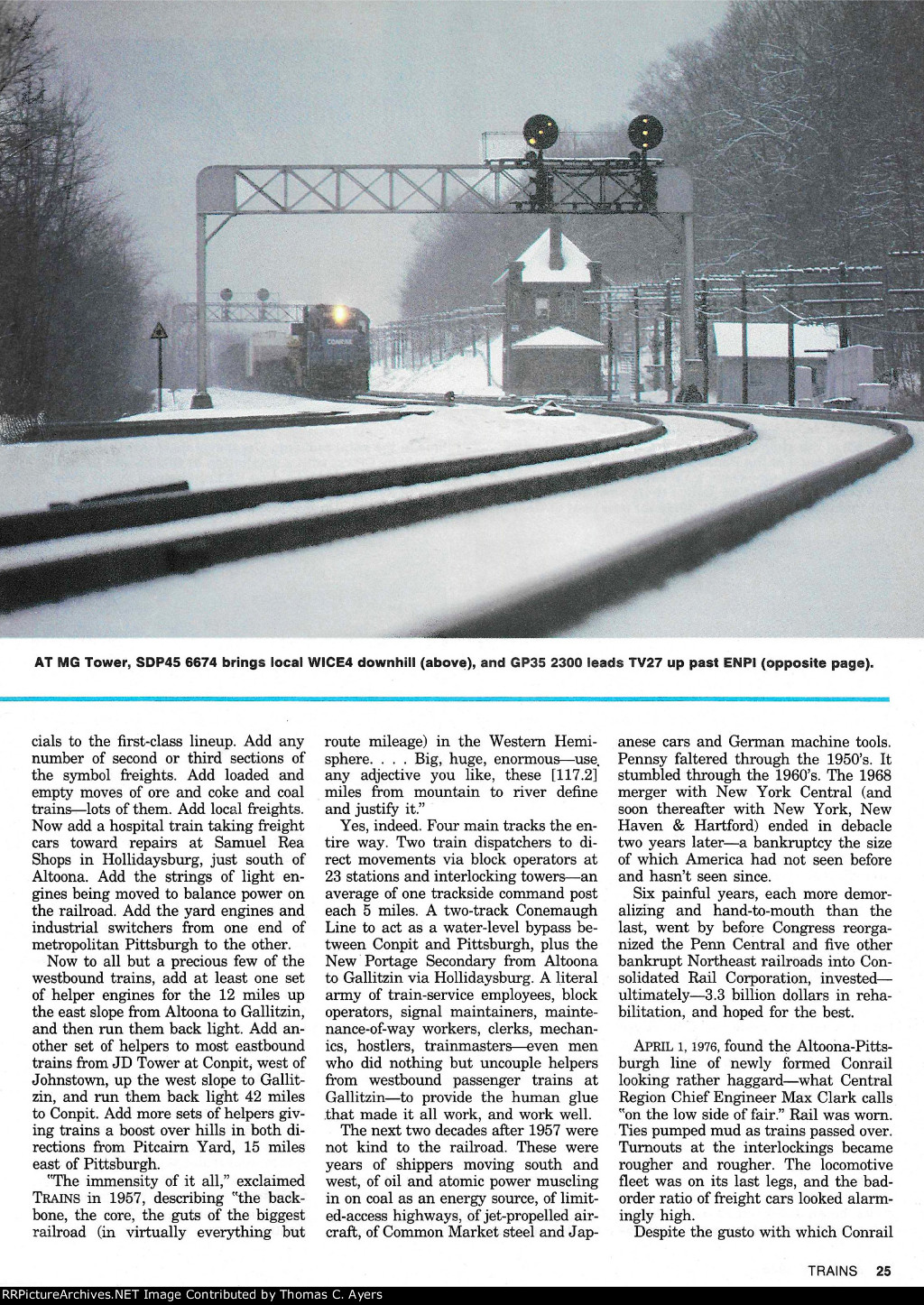 CR "Mountain Railroad Revisited," Page 25, 1985